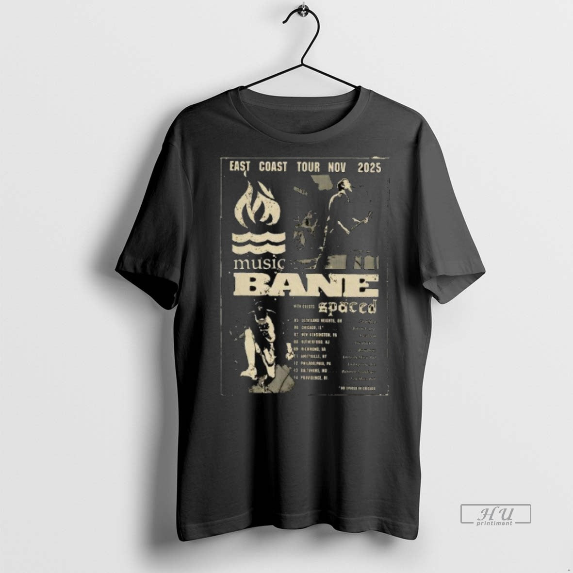 Officials Hot Water Music East Coast Tour November 2025 Long Sleve Tee Shirt Sweater