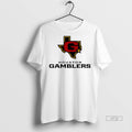 Officials Houston Gamblers Lockup Logo Tee Shirt Sweater