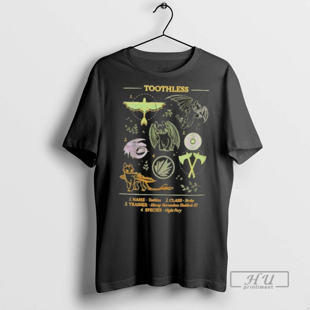 Officials How To Train Your Dragon Toothless Diagram T Shirt
