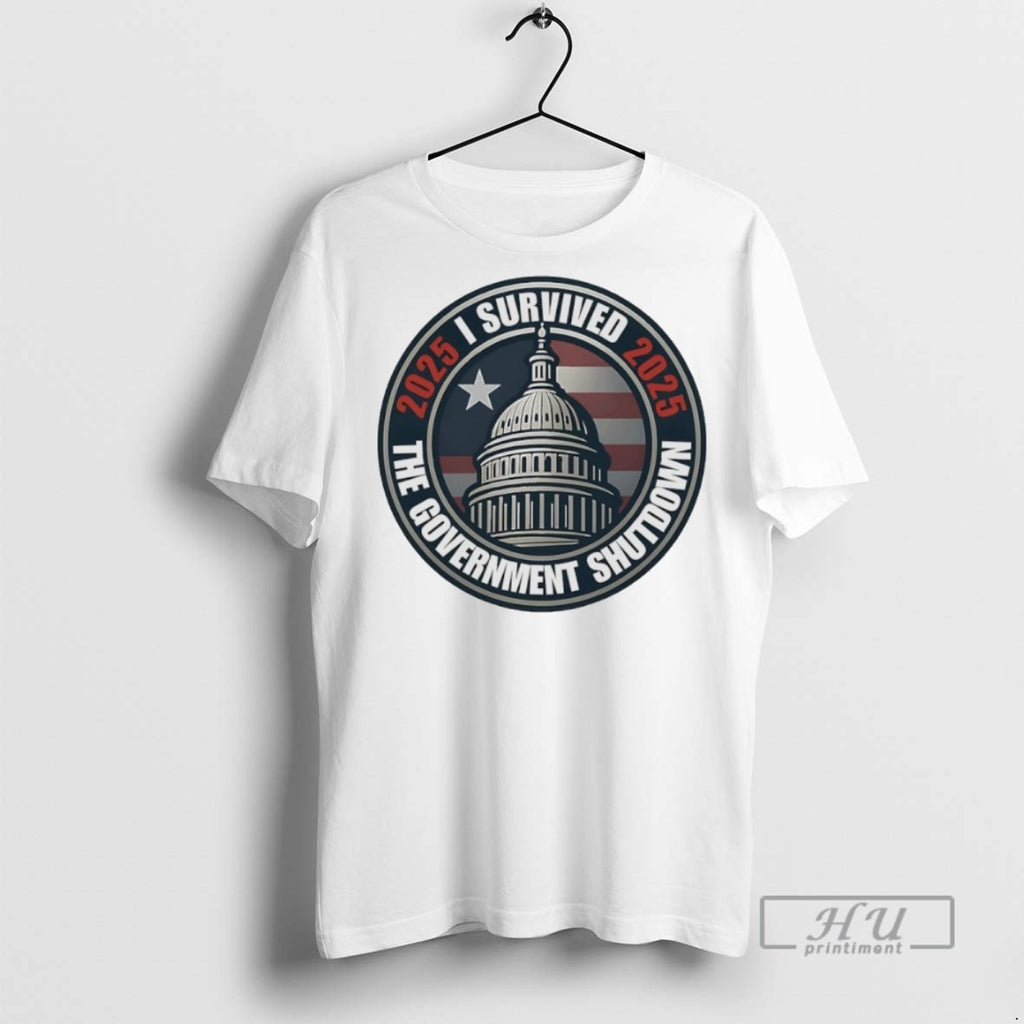 Officials I Survived The 2025 The Government Shutdown T Shirts