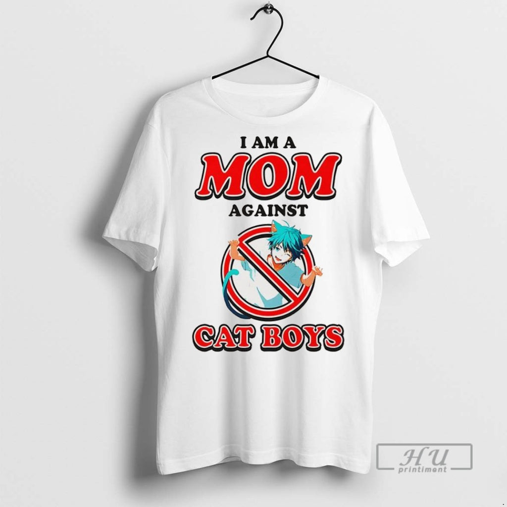 Officials I Am A Mom Against Cat Boys Anime Style T Shirt