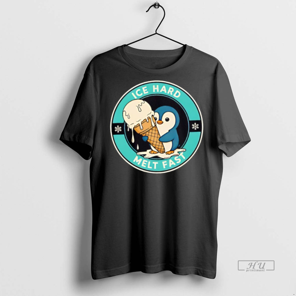 Officials Ice Hard Melt Fast Funny Penguin Ice Cream T Shirt Sweater