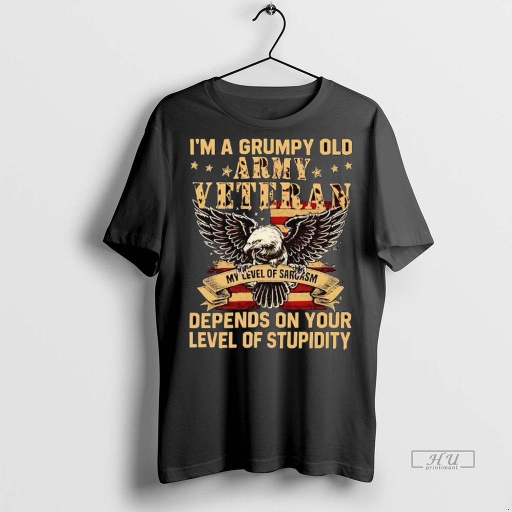 Officials Im A Grumpy Old Army Veteran Depends On Your Level Of Stupidity Shirt Sweater