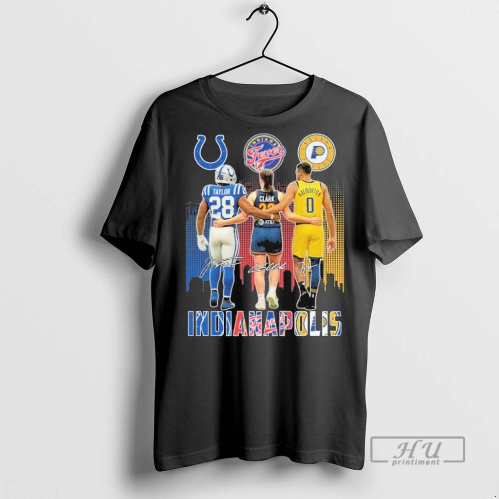 Officials Indianapolis Colts Jonathan Taylor Fever Caitlin Clark Pacers Tyrese Haliburton 2025 T Shirts