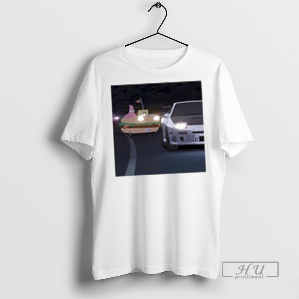 Officials Initial D Spongebob And Patrick Bikini Bottom Drift Club T Shirt