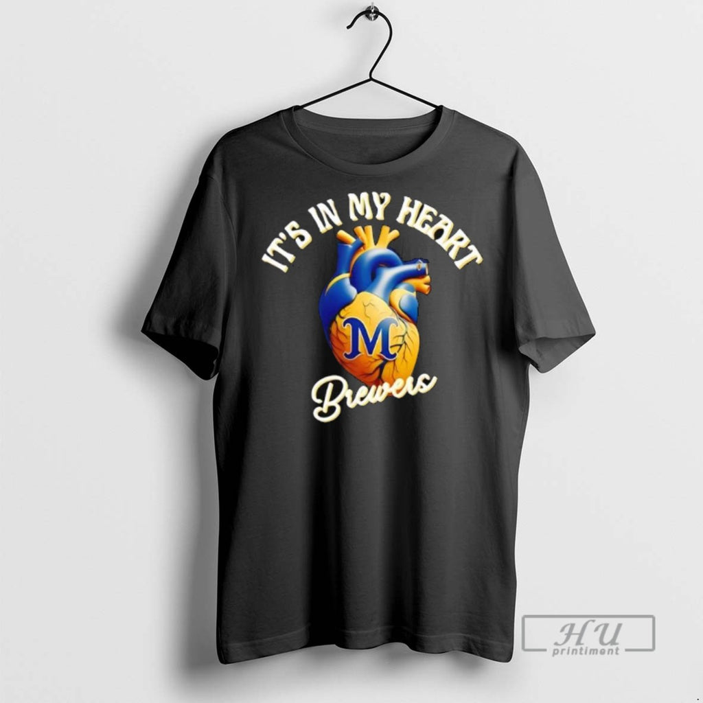 Officials Its In My Heart Milwaukee Brewers T Shirt
