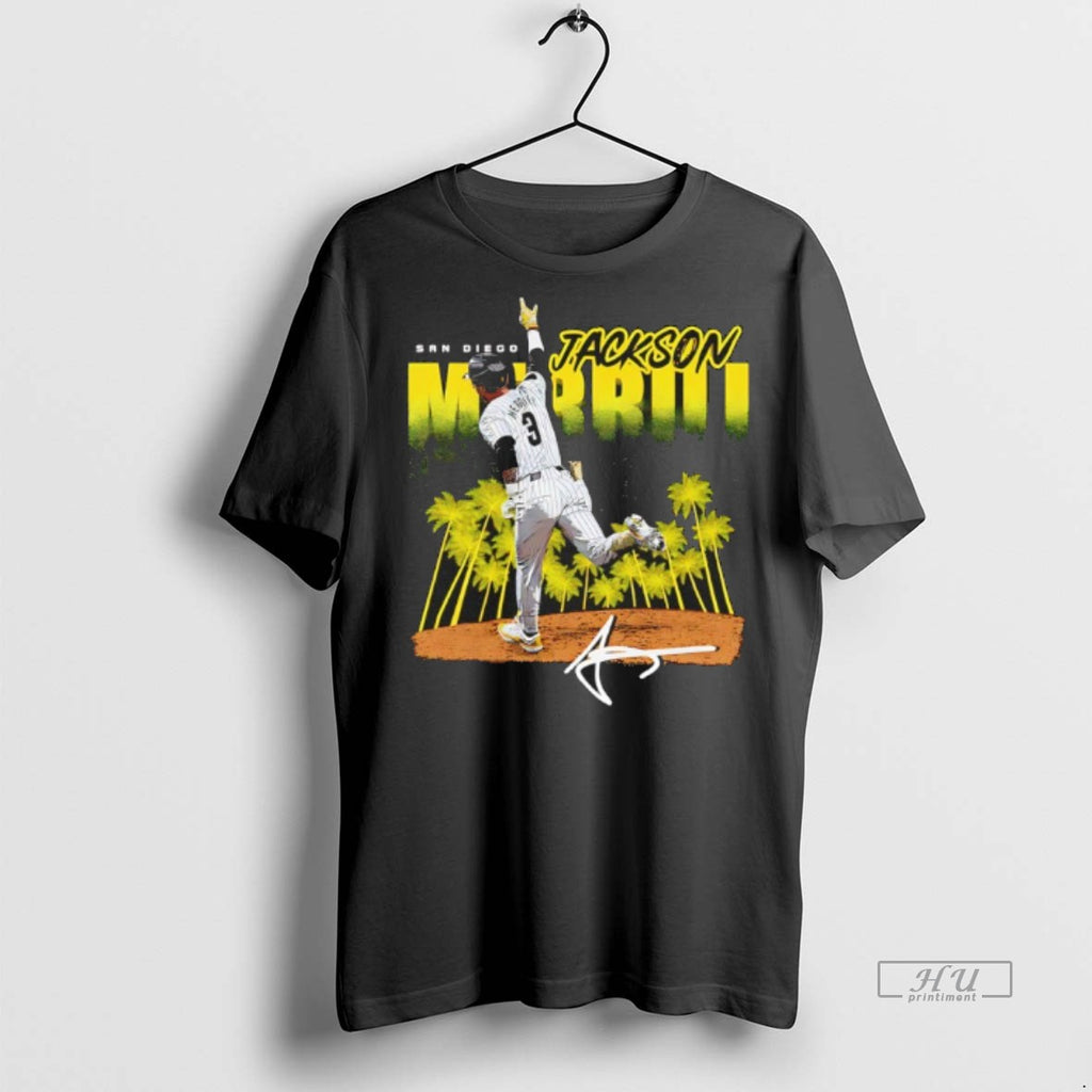 Officials Jackson Merrill San Diego Padres Dissolve Signature Tee Shirt Sweater