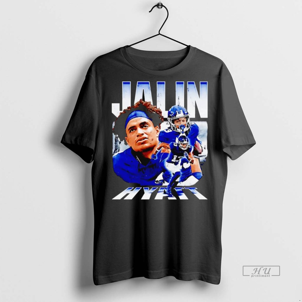Officials Jalin Hyatt Triple Player New York Giants Tee Shirt Sweater
