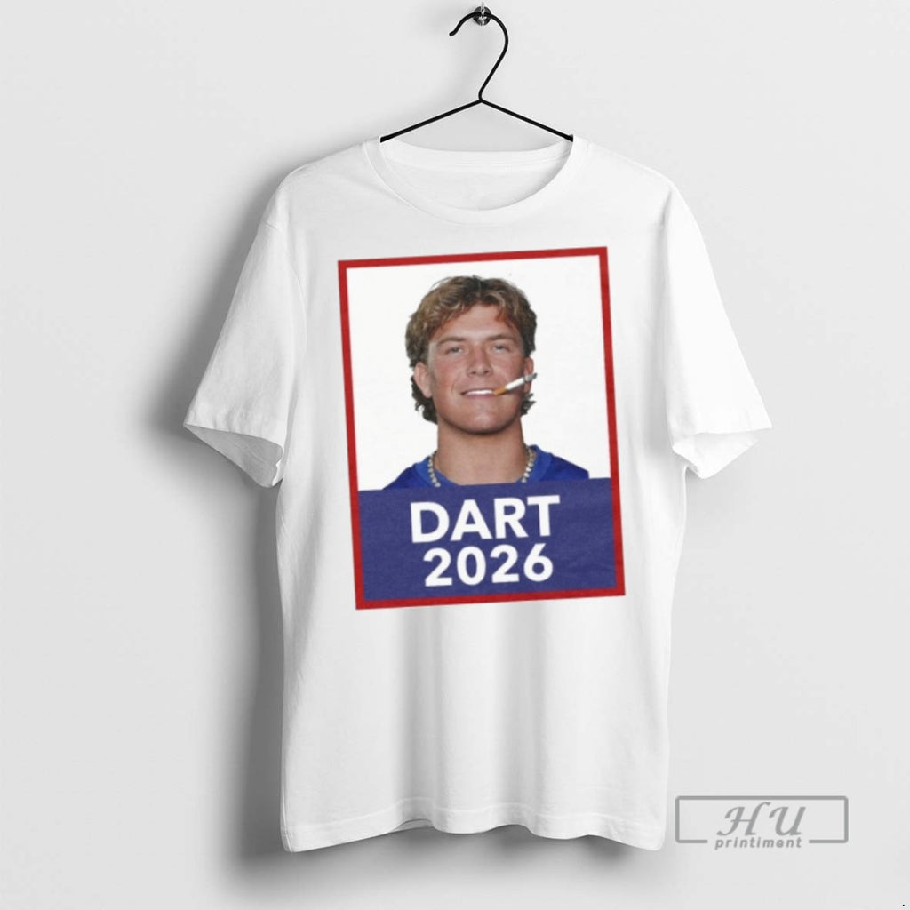Officials Jaxson Dart 2026 New York Giants Cigarette T Shirt