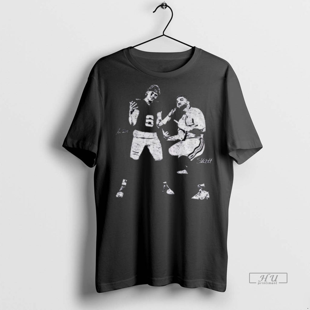 Officials Jaxson Dart Cam Skattebo Football New York Football Signature Retro Tee Shirt Sweater
