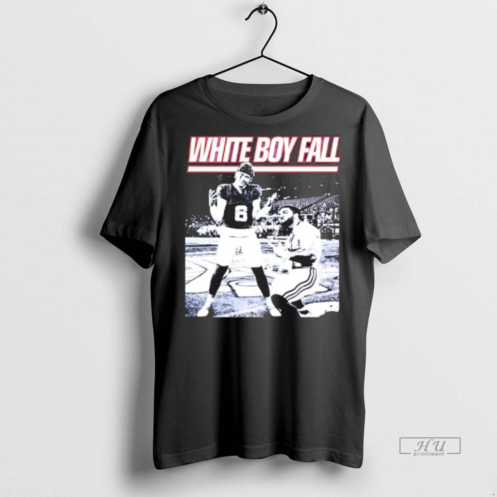 Officials Jaxson Dart And Cam Skattebo New York Giants White Boy Fall Tee Shirt Sweater