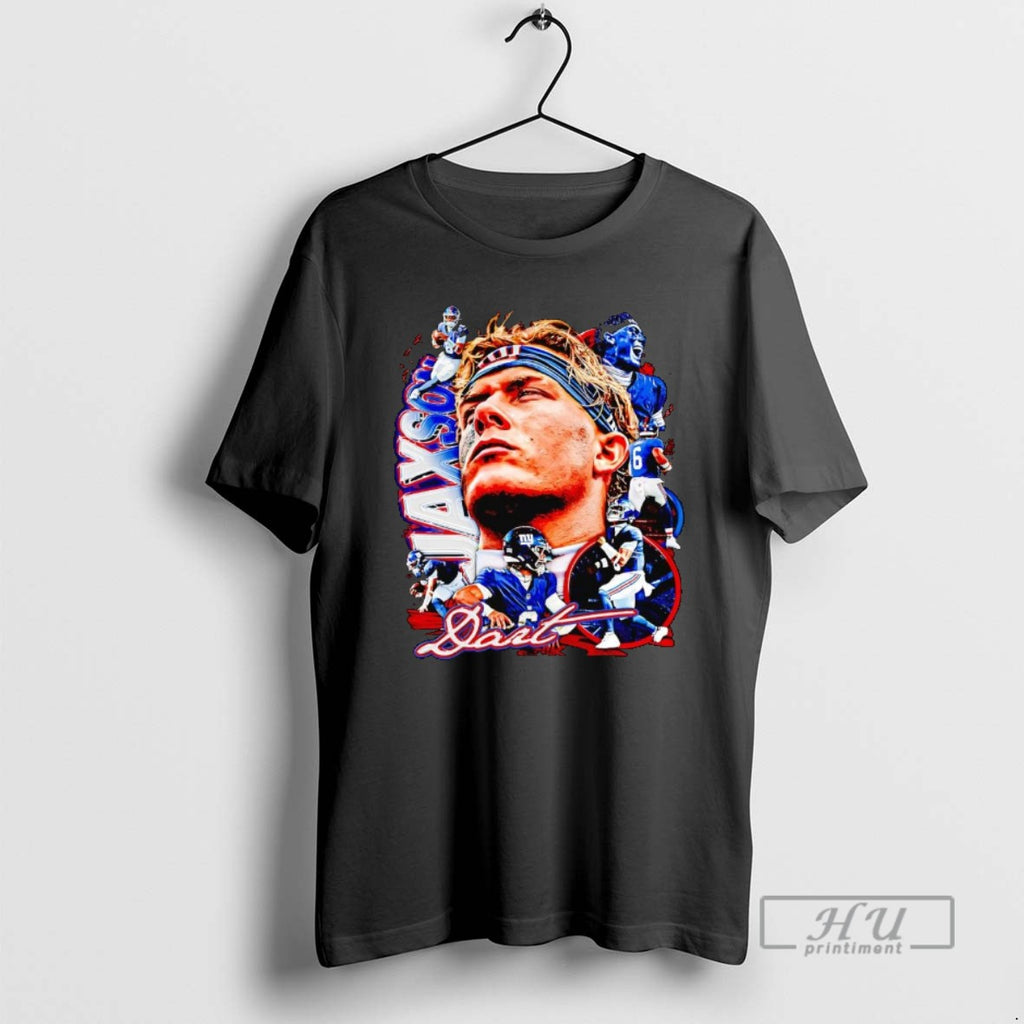 Officials Jaxson Dart Picture Collage New York Giants T Shirt
