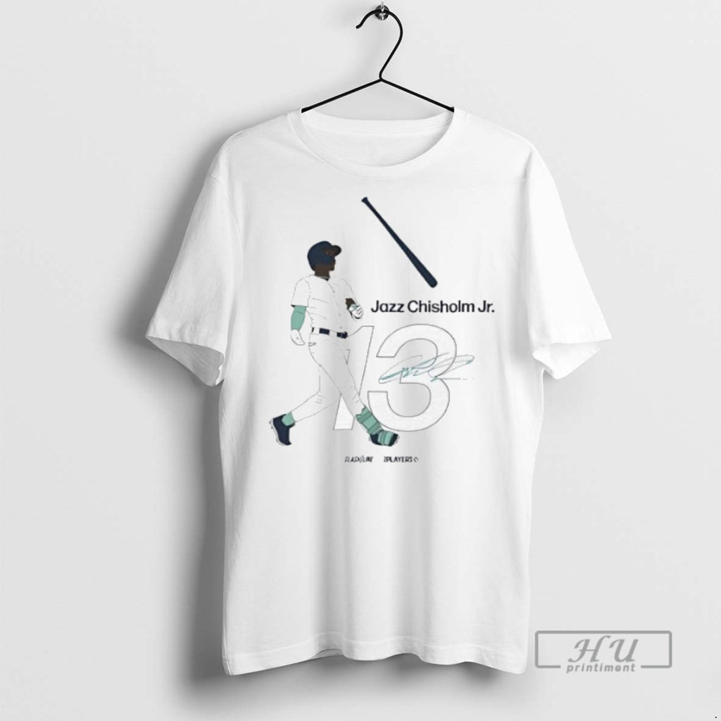 Officials Jazz Chisholm Jr Jersey Number 13 Graphic T Shirt Sweatshirt Hoodies