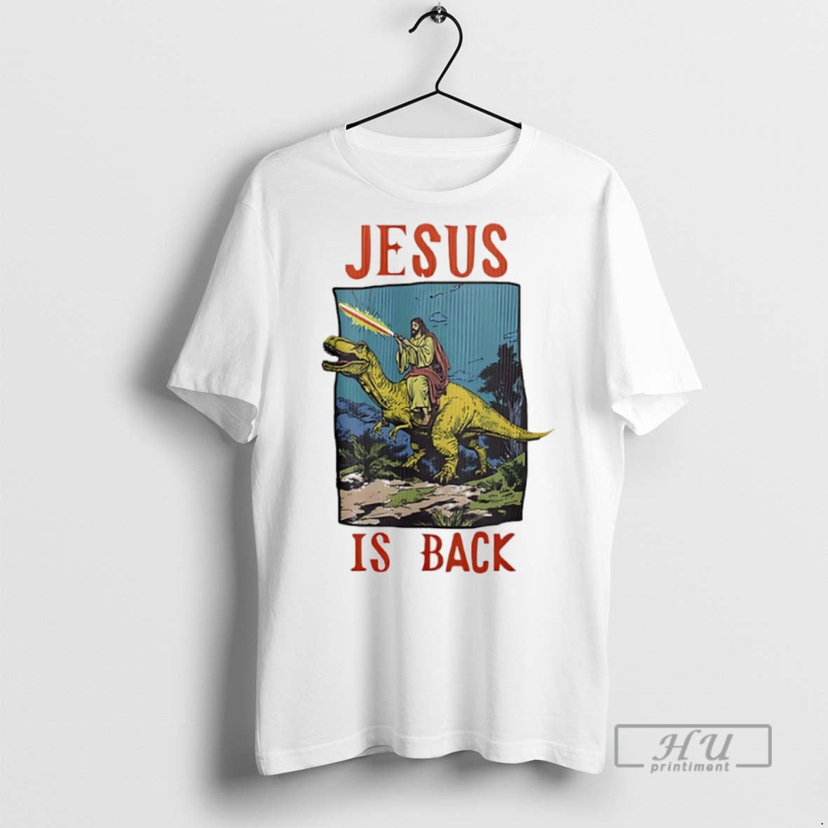 Officials Jesus Riding Dinosaur Jesus Is Back T Shirts