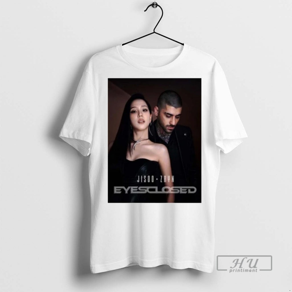 Officials Jisoo And Zayn Eyes Closed Single Out On October 10 2025 T Shirts