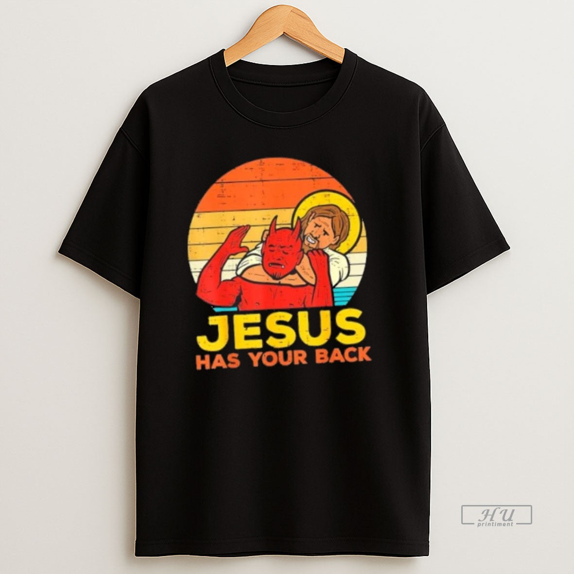 Officials Joe Biggs Jesus Has Your Back Retro T Shirt