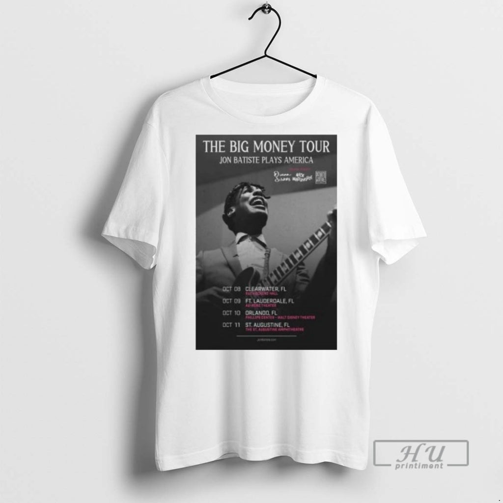 Officials Jon Batiste Plays America The Big Money Tour Florida Oct 2025 T Shirts