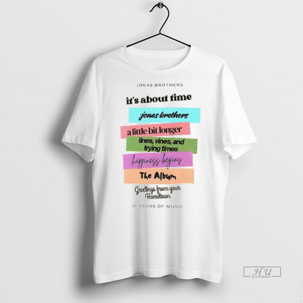Officials Jonas Brothers New Album 20 Years Of Music Jonascon Discography T Shirt Sweater