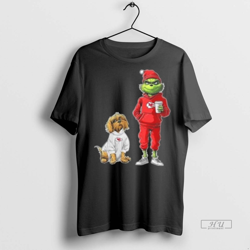 Officials Kansas City Chiefs Grinch And Dog Christmas Football 2025 Tee Shirt Sweater