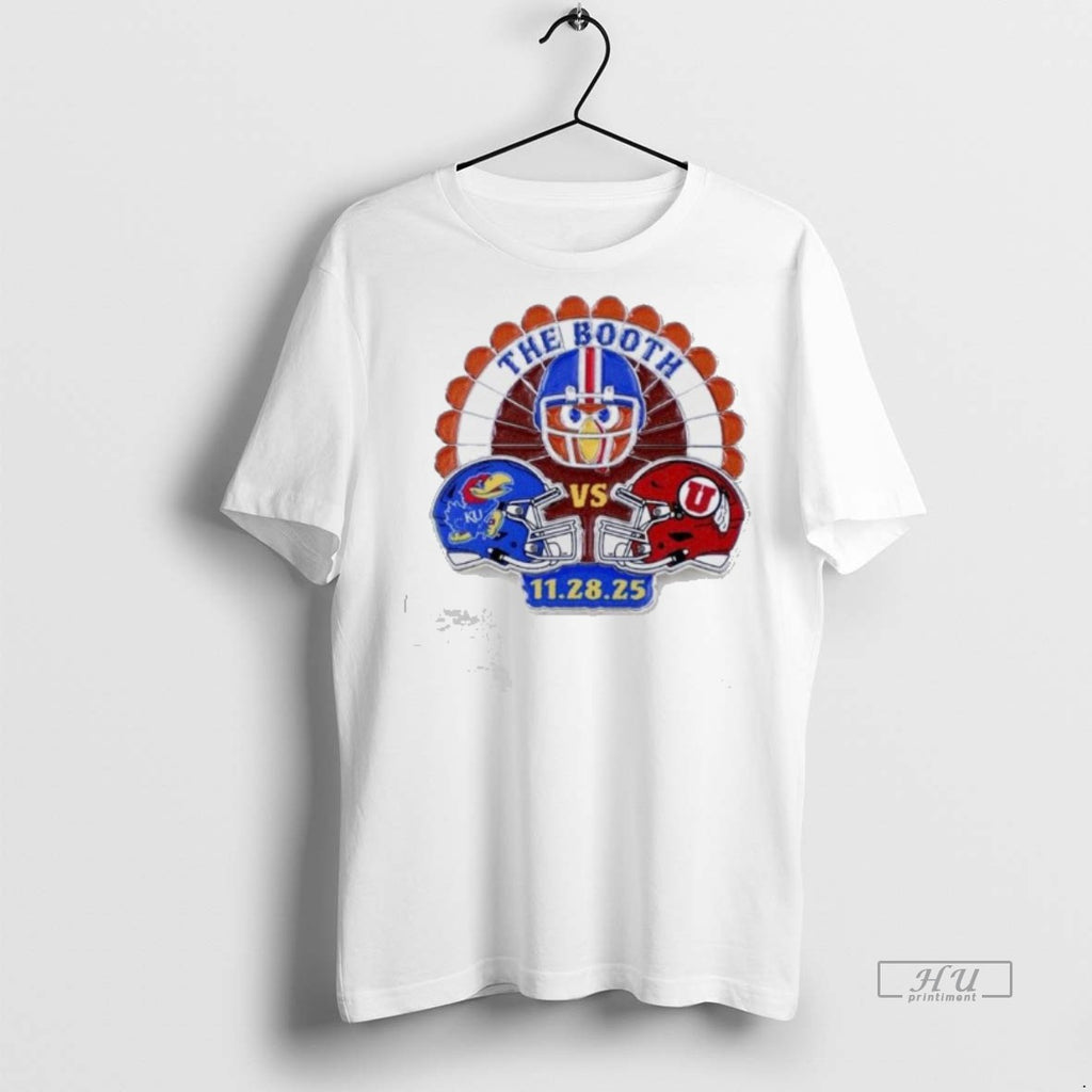 Officials Kansas Jayhawks Souvenir 2025 Vs Utah The Booth 11 28 Tee Shirt Sweater