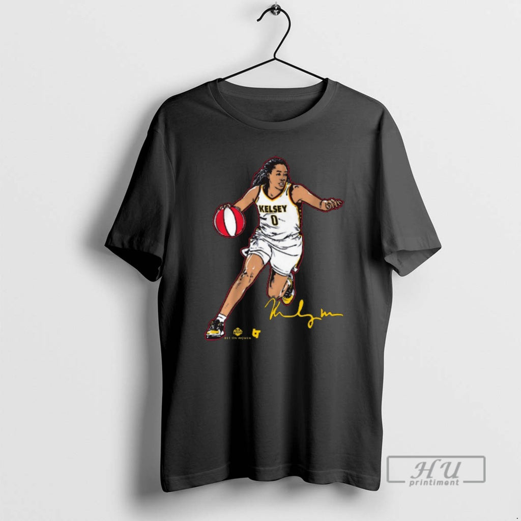 Officials Kelsey Mitchell Superstar Pose Indiana Fever Wnba Bet On Women Signature T Shirt