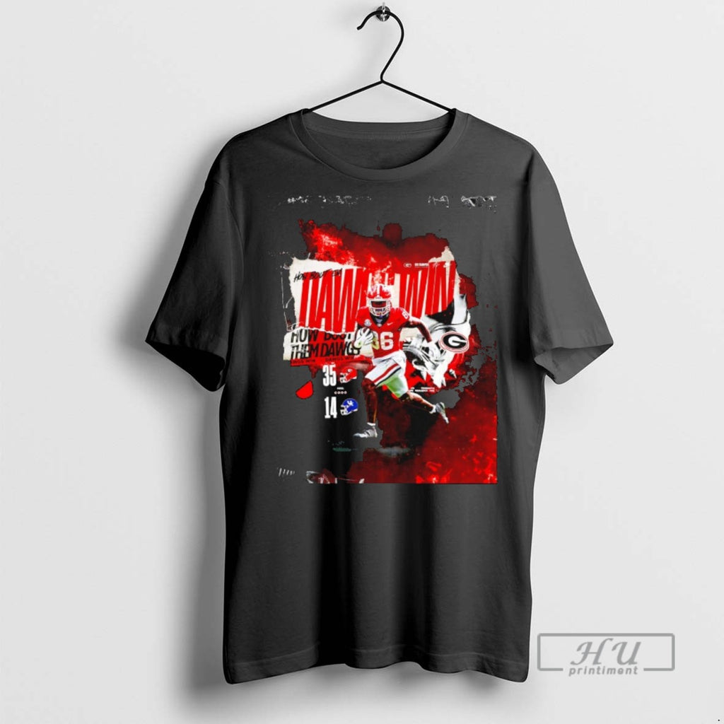 Officials Kendall Milton Georgia Bulldogs How Bout Them Dawgs Win Graphic T Shirts