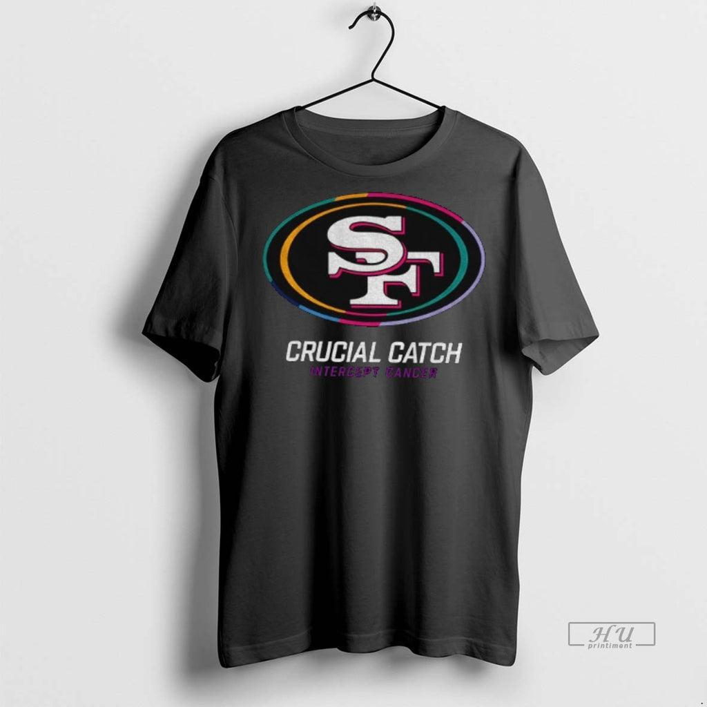 Officials Kris Kocurek Wearing San Francisco Catch 49ers Intercept Cancer Logo T Shirt Sweater