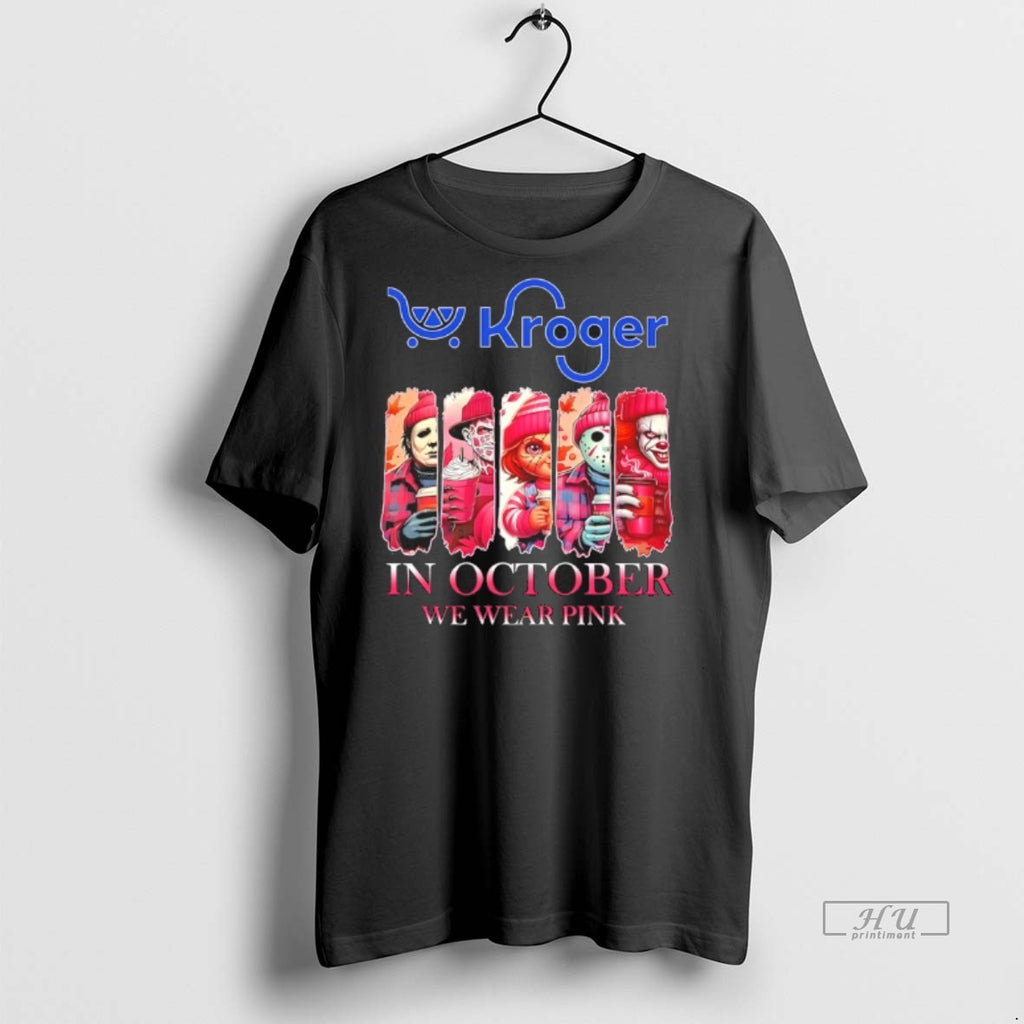 Officials Kroger X Horror Movies Halloween In October We Wear Pink Shirt Sweater