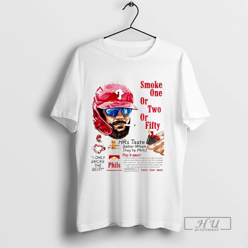Officials Kyle Schwarber Smoke One Or Two Or Fifty T Shirts