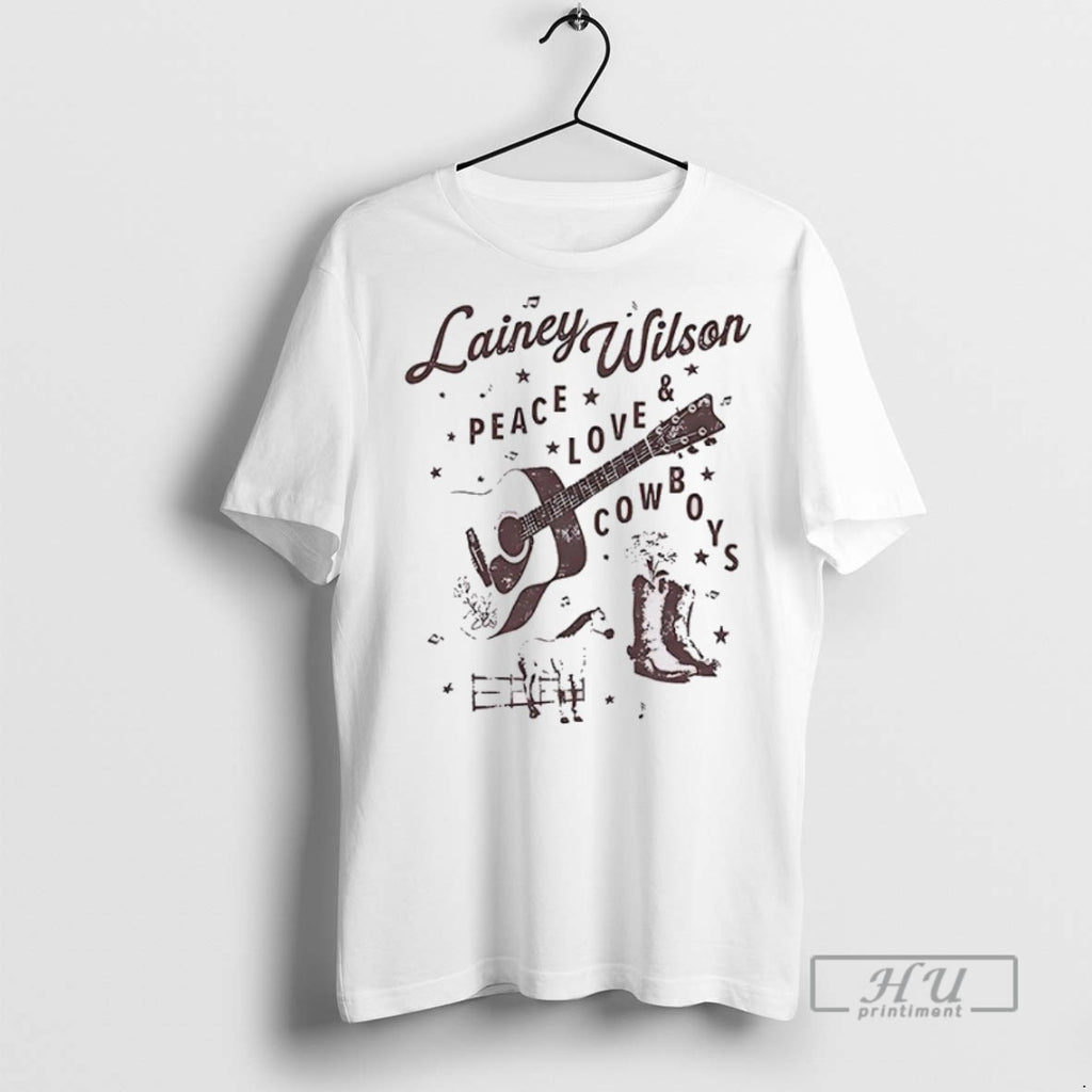 Officials Lainey Wilson Peace Love Cowboys T Shirt Sweatshirt Hoodies