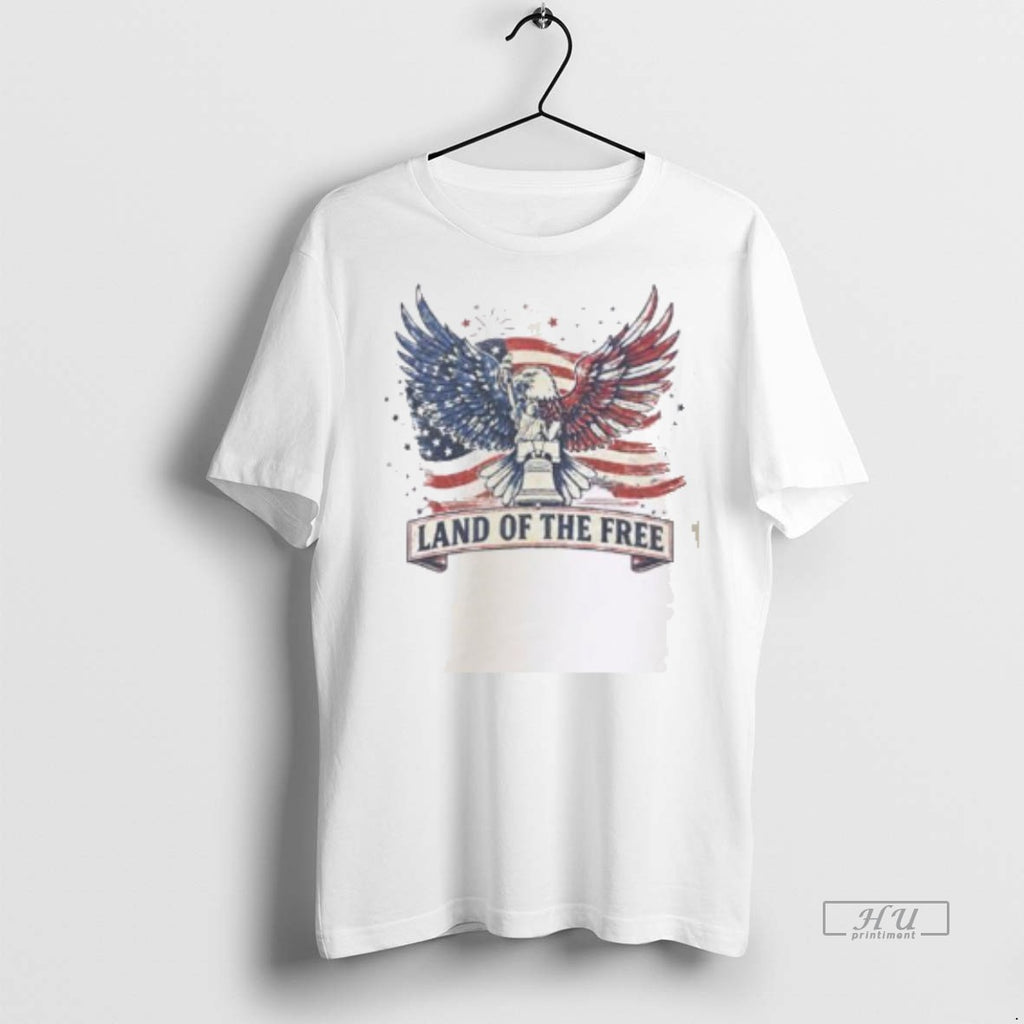 Officials Land Of The Free Eagle Usa Flag Tee Shirt Sweater
