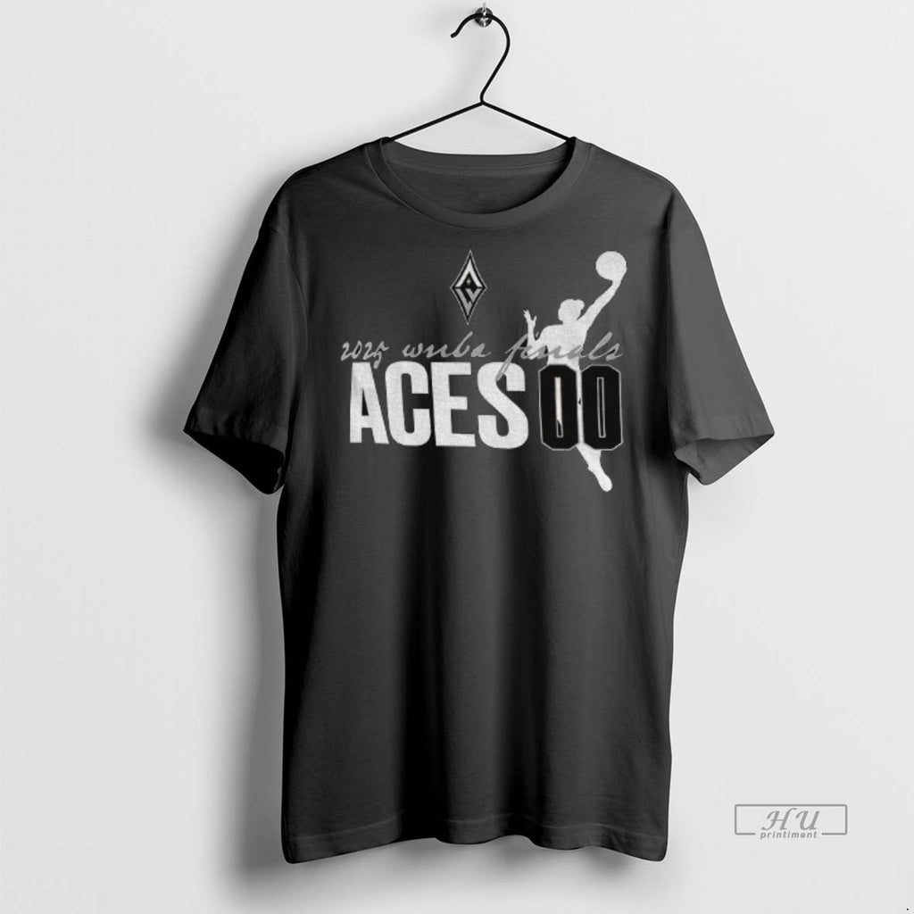 Officials Las Vegas Aces 2025 Wnba Finals Champions Trophy Basketball Logo Tee Shirt Sweater