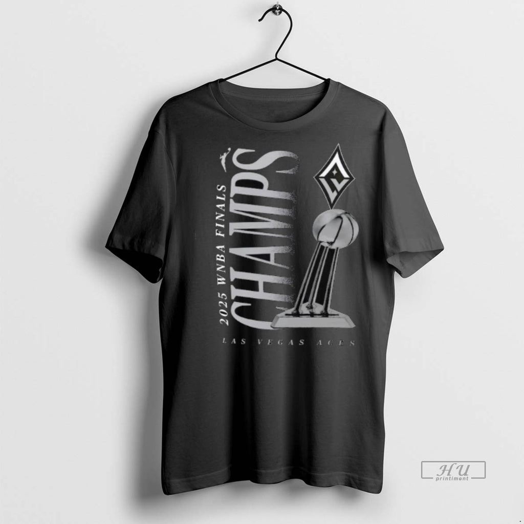 Officials Las Vegas Aces 2025 Wnba Finals Champions Trophy Long Sleve Tee Shirt Sweater