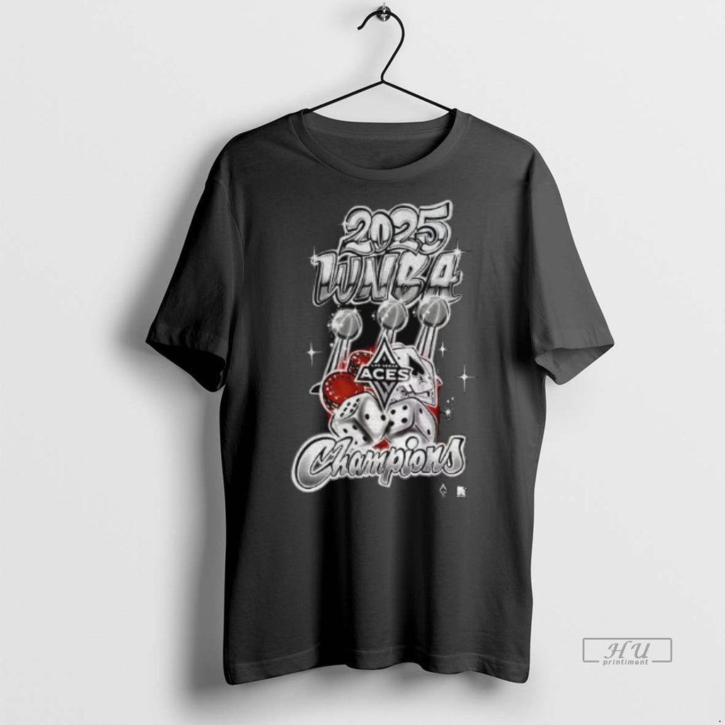 Officials Las Vegas Aces Basketball 2025 Wnba Finals Champions Logo Tee Shirt Sweater