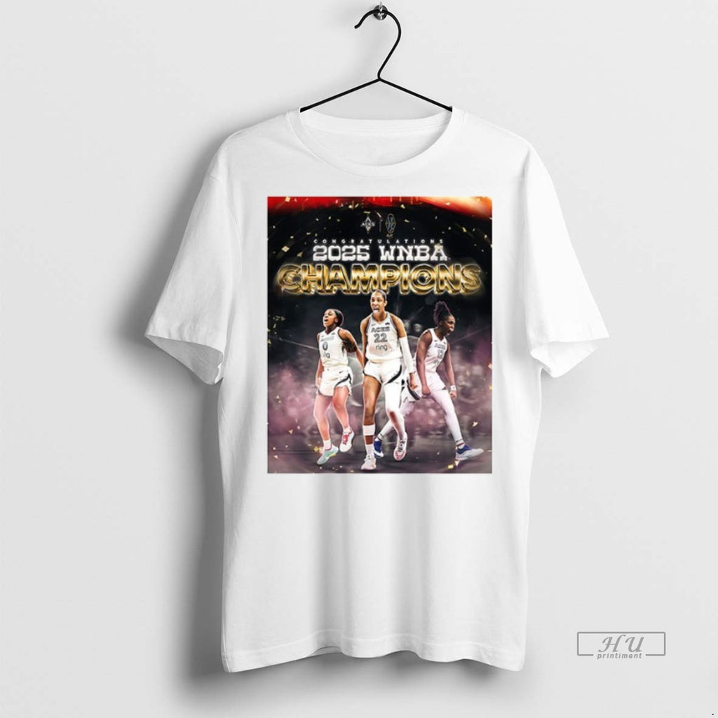 Officials Las Vegas Aces Congratulations 2025 Wnba Champions Ceramic Ceramic And Classic Dad Cap Tee