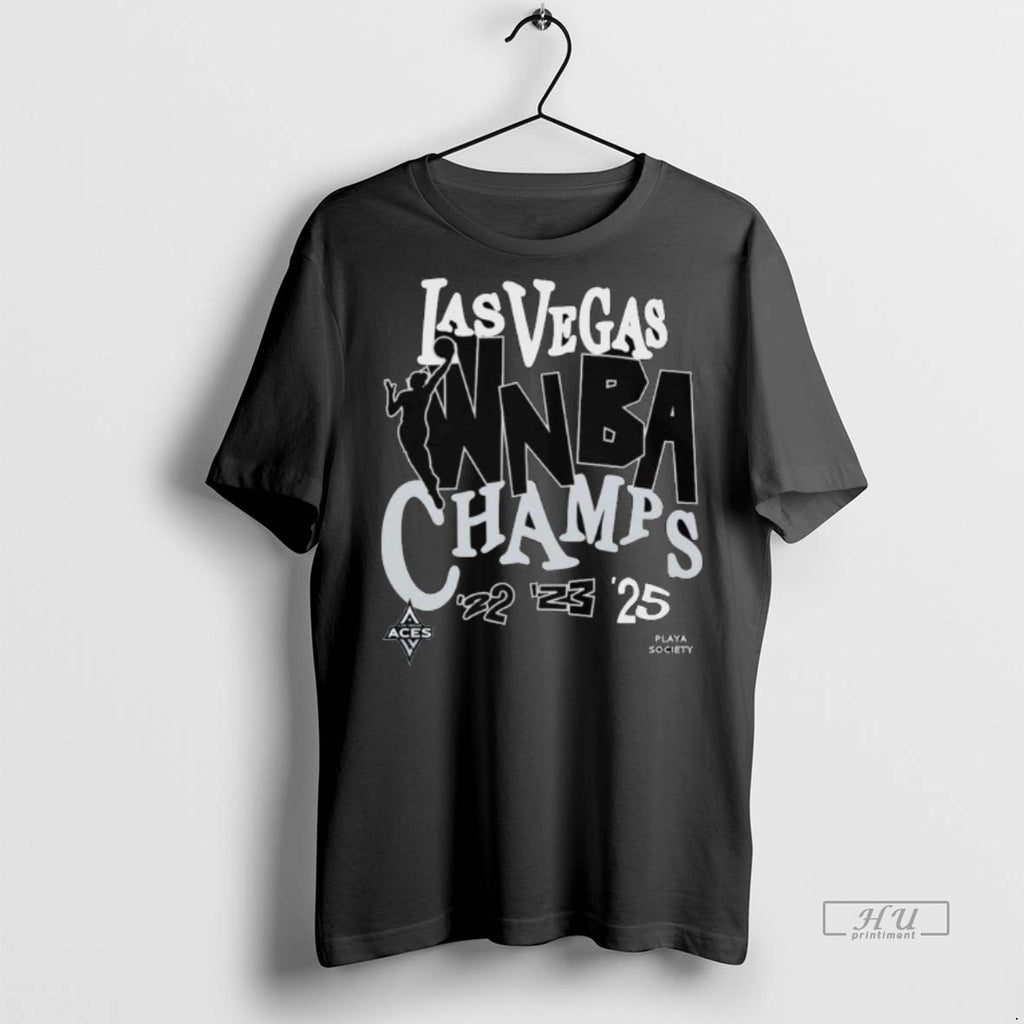 Officials Las Vegas Aces Playa Society 2025 Wnba Finals Champions Long Sleve Tee Shirt Sweater