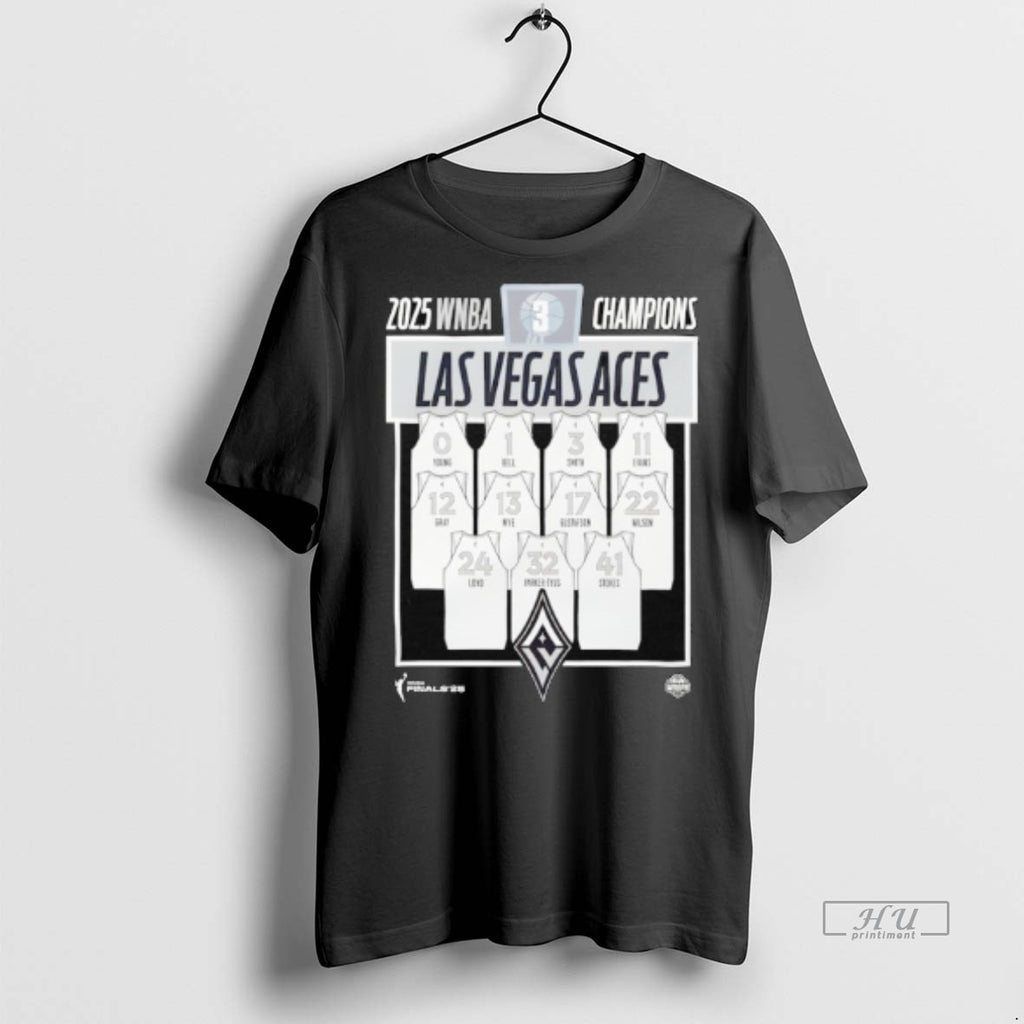 Officials Las Vegas Aces Stadium Essentials 2025 Wnba Finals Champions Tee Shirt Sweater