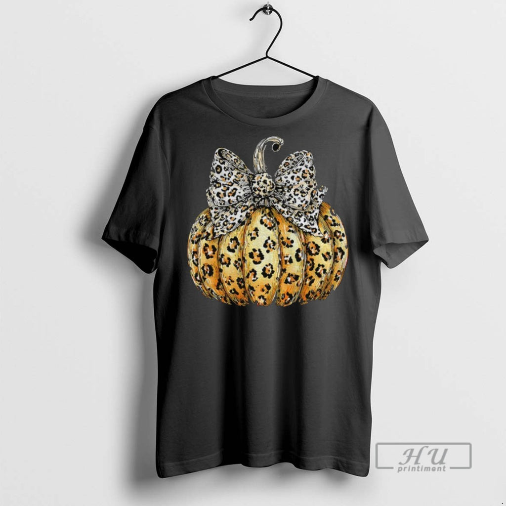 Officials Leopard Pumpkin Preppy Ghost Boo Spooky Coquette Halloween T Shirt Sweatshirt Hoodies