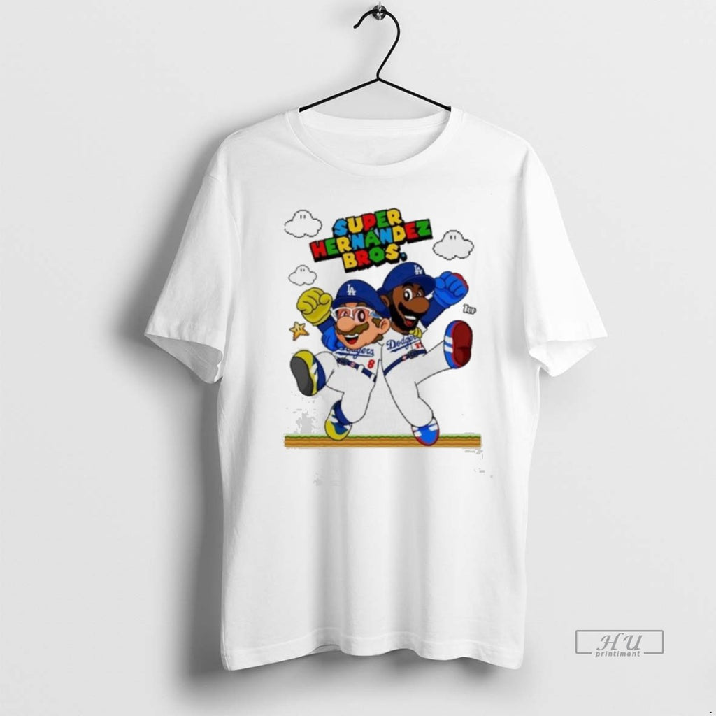 Officials Lets Go Dodgers Super Hernandez Bros New Tee Shirt Sweater