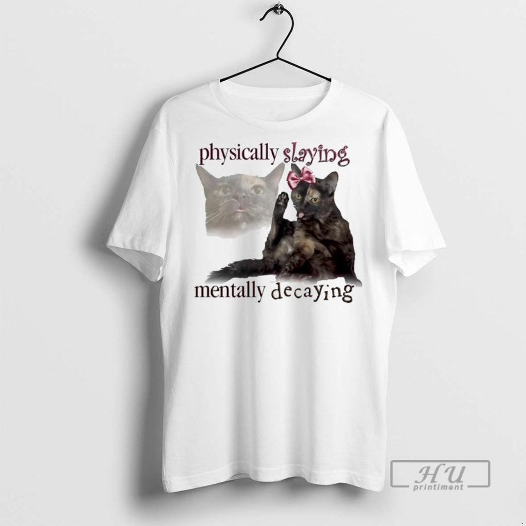 Officials Lilly The Cat Physically Slaying Mentally Decaying T Shirts