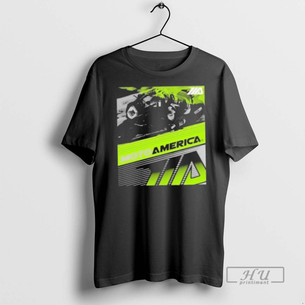 Officials Lime Lean Motoamerica T Shirt