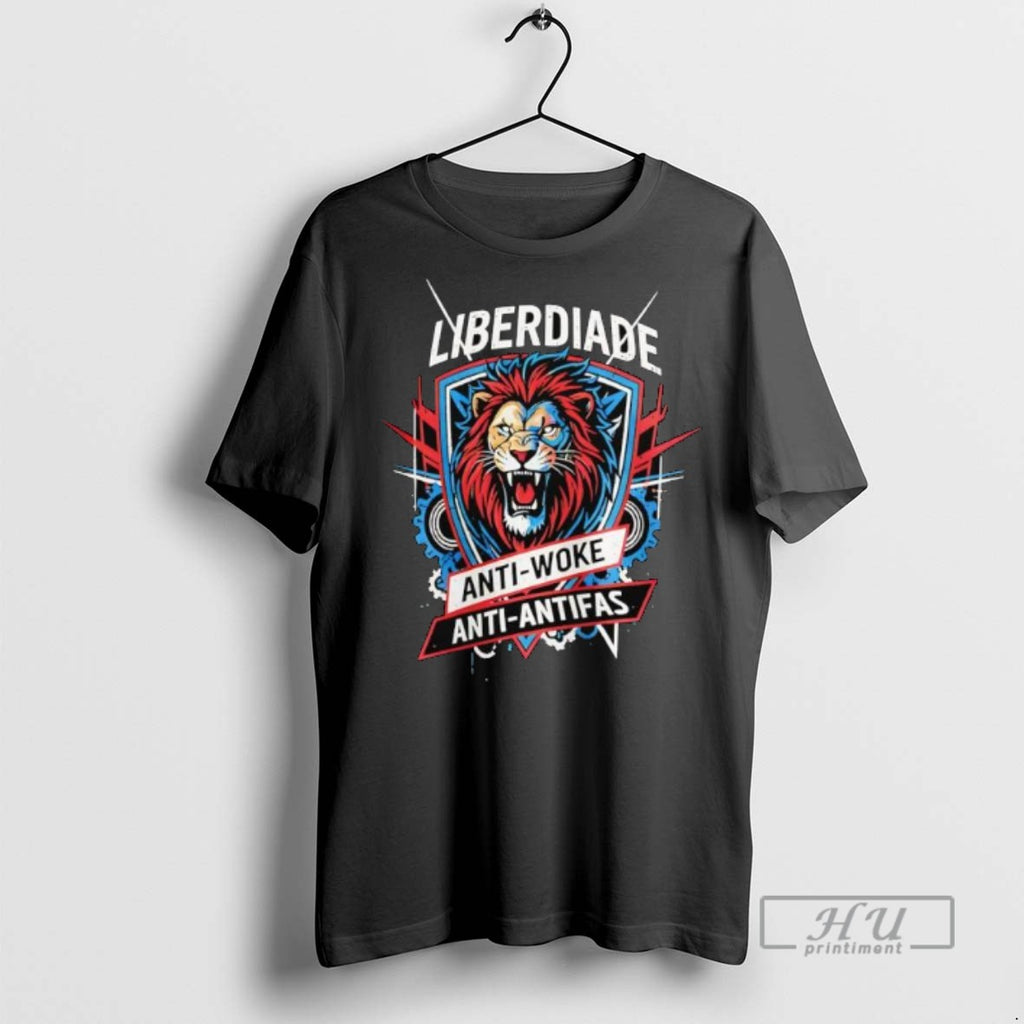 Officials Lion Liberdiage Anti Woke Anti Antifas Tee Shirt