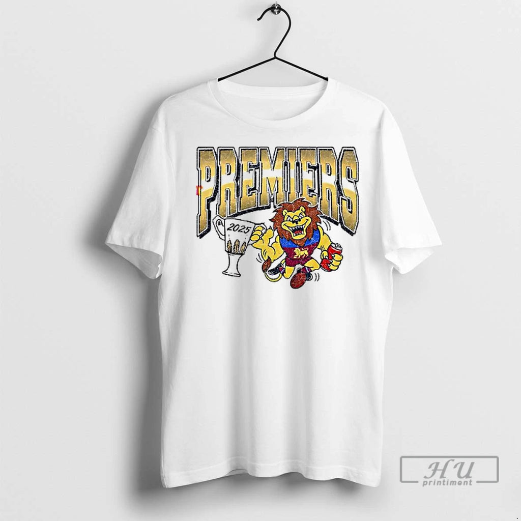 Officials Lions On The Run 2025 Premiers T Shirt
