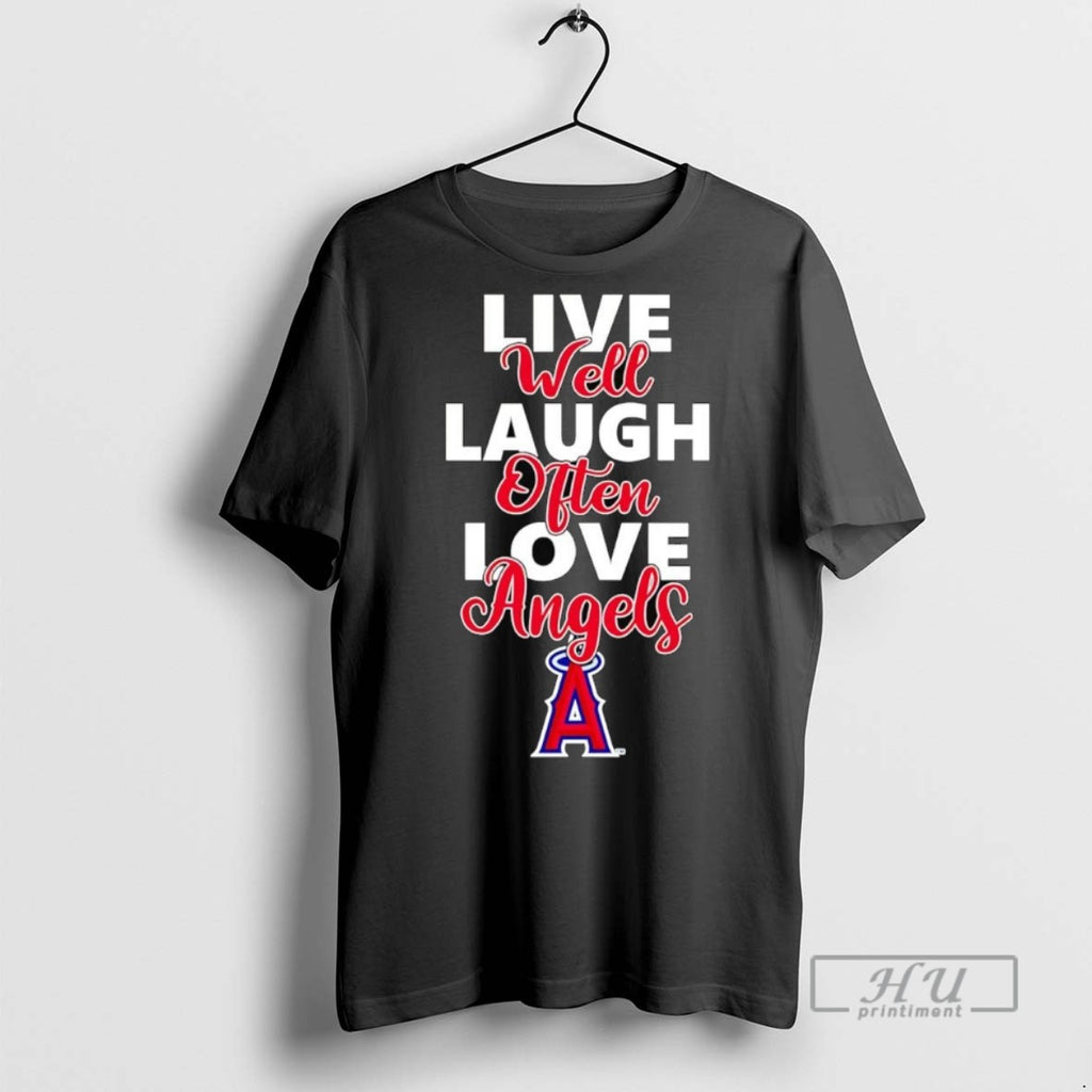 Officials Live Well Laugh Often Love Los Angeles Angels Tee Shirt