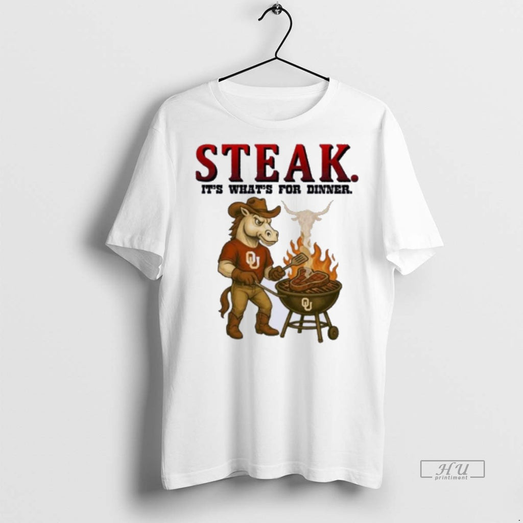Officials Longhorn Steak Oklahoma Sooners Red River Rivalry Tee Shirt Sweater