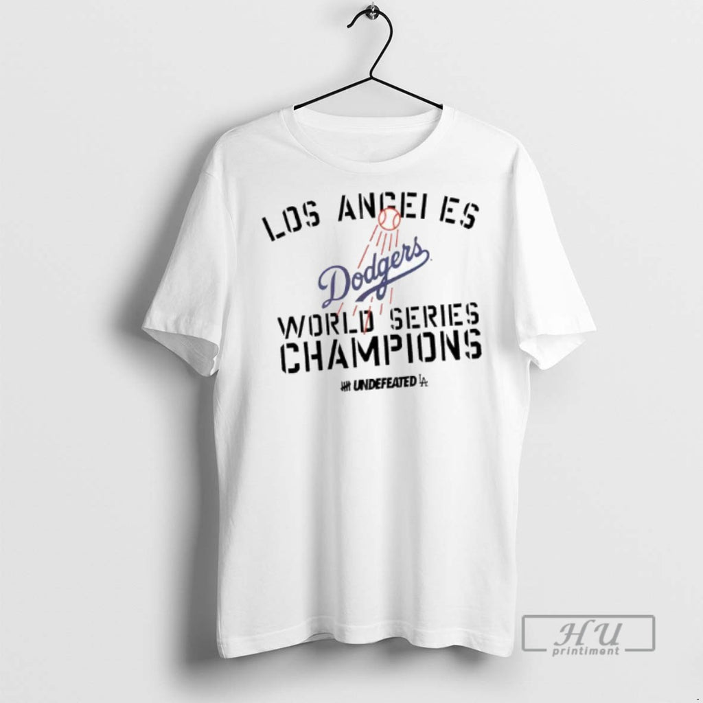 Officials Los Angeles Dodgers New Era X Undefeated World Series Champions T Shirt
