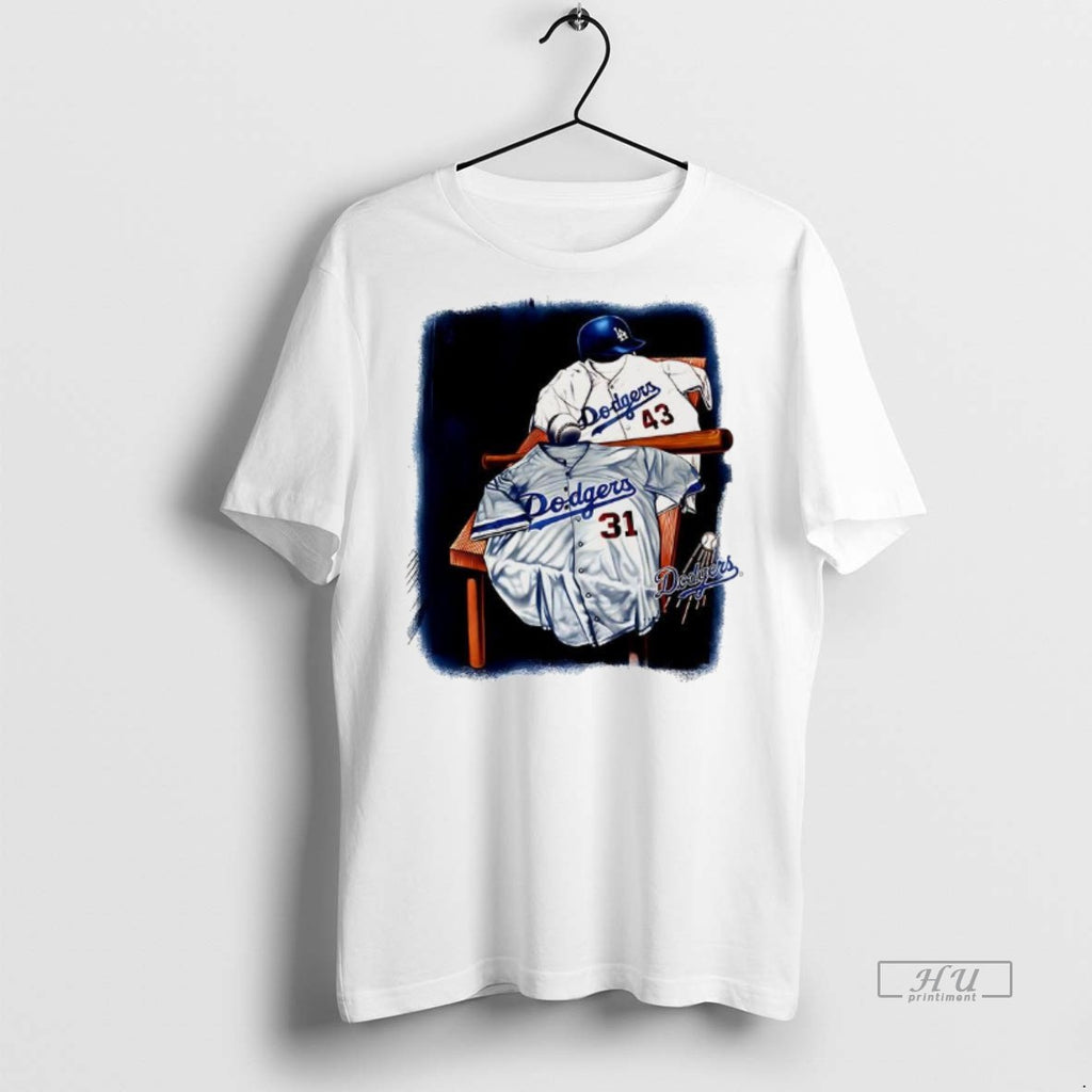 Officials Los Angeles Dodgers Jersey Number 31 43 Tee Shirt Sweater