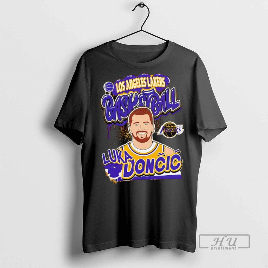 Officials Los Angeles Lakers Luka Doncic 77 Yellow Baller Art T Shirt