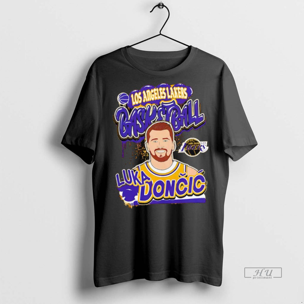Officials Los Angeles Lakers Luka Doncic 77 Yellow Baller Art Tee Shirt Sweater