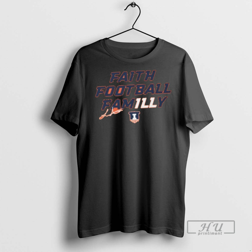 Officials Luke Altmyer Faith Football Family Illinois Fighting Illini T Shirt